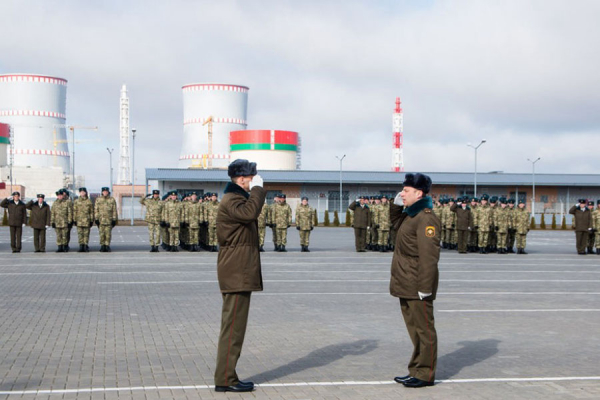 Военнослужащие внутренних войск МВД заступили на боевое дежурство по охране Белорусской АЭС